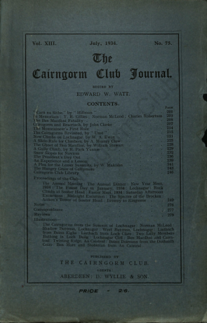 The Cairngorm Club Journal No 75 cover
